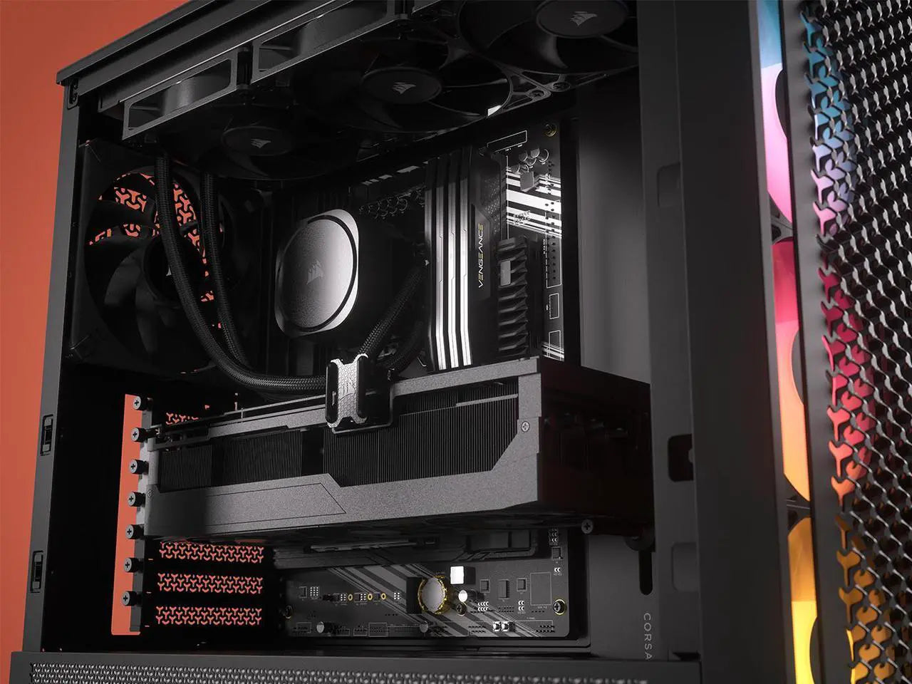 V-RAM.ai local AI workstation tower
RTX 5090 local AI workstation hardware
High-airflow Windows 11 AI workstation
NVMe storage local AI workstation
V-RAM.ai workstation internal components